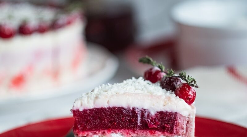 sliced of strawberry cake on plate